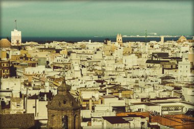 Cadiz şehrinin havadan görünüşü