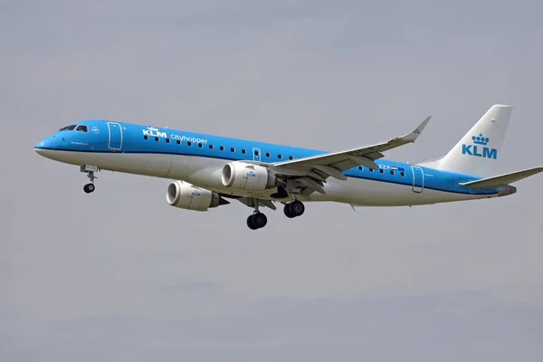 Klm Plane New Delivervy Colors Has Just Left Schiphol Airport — Stock Photo, Image