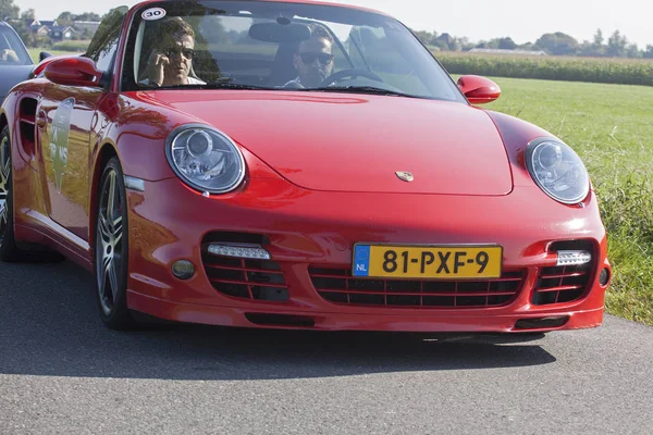 Wadway Países Bajos Agosto 2017 Frente Porsche 911 Rojo Carrera — Foto de Stock