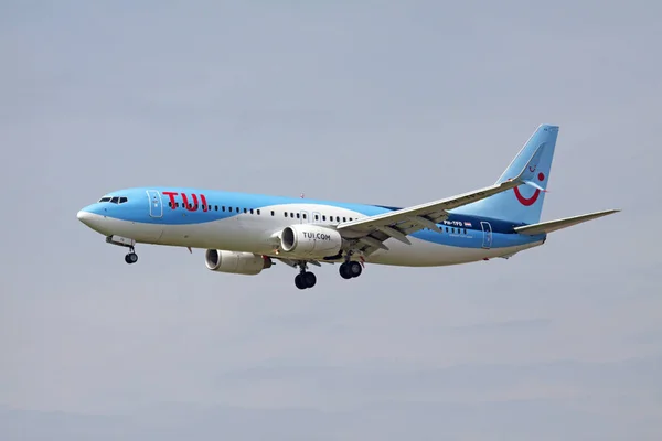 Amsterdam Netherlands August 2017 Boeing 737 Tui Ready Landing Zwanenburg — Stock Photo, Image