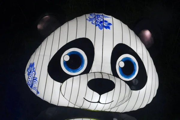 Медведь Панда Застрелился Китайском Фестивале Света — стоковое фото