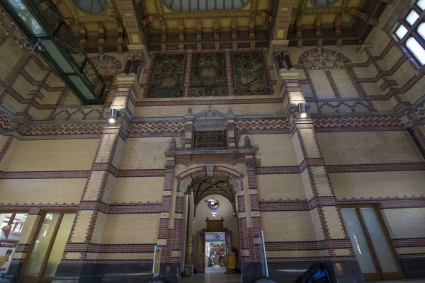 Foto Arquitectónica Del Interior Antigua Estación Tren Groningen Los Países — Foto de Stock