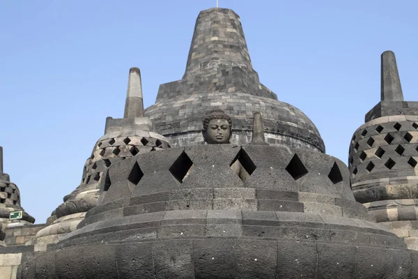 Templo Budista Mahayana Del Siglo Borobudur Regencia Magelang Cerca Yogyakarta —  Fotos de Stock