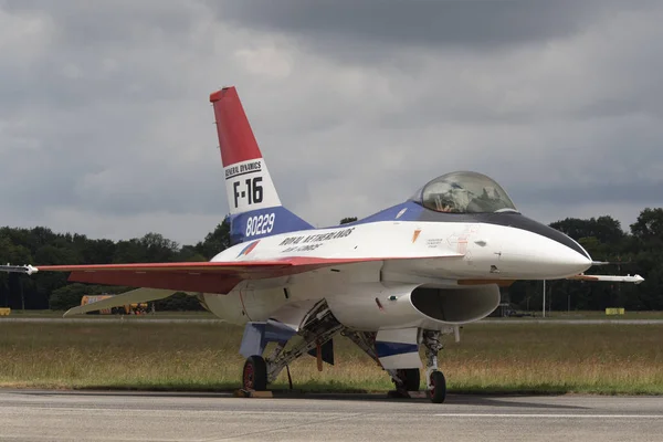 Volkel Países Bajos Junio 2019 Avión Combate F16 Exhibido Los — Foto de Stock