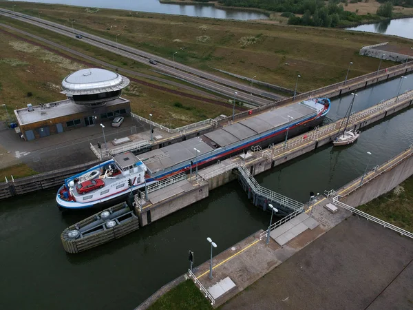 Enkhuizen Hollanda Mei 2019 Enkhuizen Yakın Kilit Bir Navigasyon Gemisi - Stok İmaj