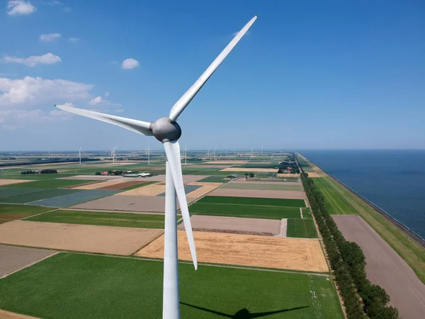 Drohnenbild Einer Großen Windmühle Mit Einer Gesamthöhe Von 198 Metern — Stockfoto
