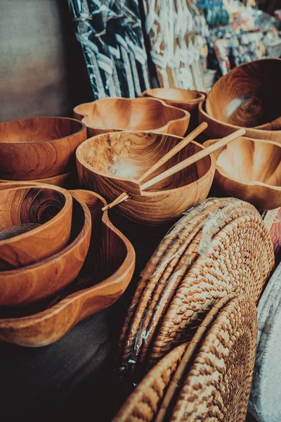 Souvenirs op de lokale markt in Ubud, Bali — Stockfoto