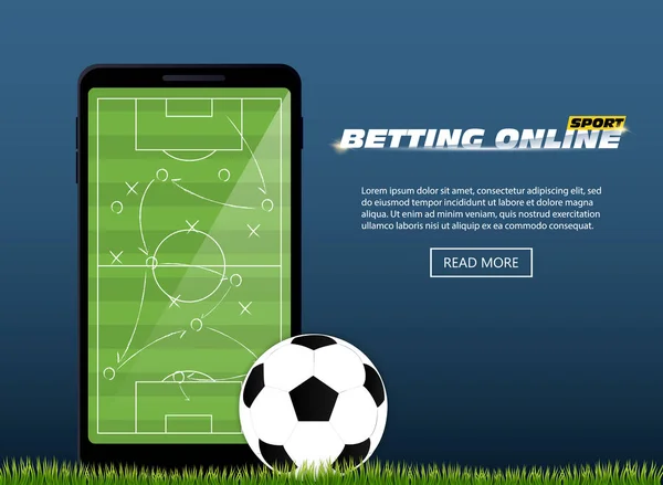 Concept for web banner sports betting statistics. Flat design icons for sports theme. Football betting. Vector EPS10