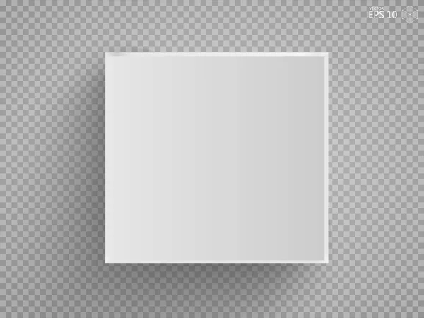 Otevřené Bílá Krabička Dárková Krabice Víkem Ilustrace Izolované Průhledném Pozadí — Stockový vektor