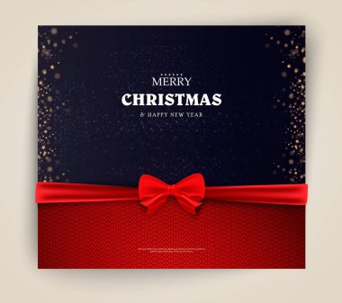 Noel ve yeni yıl hediye çeki, indirim kupon şablon vektör çizim Eps10