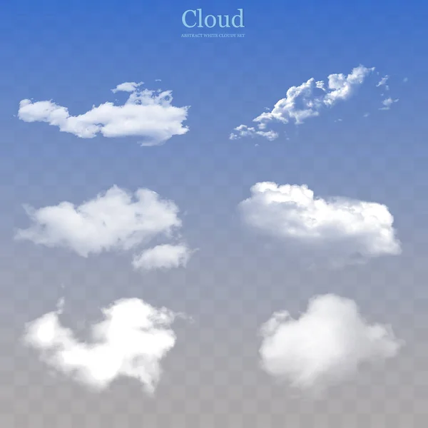 Kolekcja Realistyczne Chmury Streszczenie Wektor Eps10 — Wektor stockowy