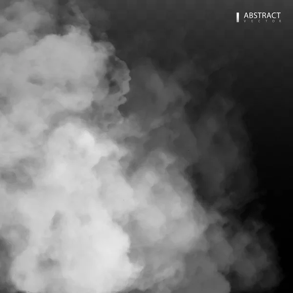 Nebel Oder Rauch Isolieren Transparente Spezialeffekte Fröhliches Halloween Halloween Komposition — Stockvektor