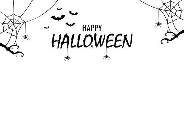 Happy Halloween Text Banner Halloween Sammansättning Bakgrunden För Täcker Inbjudningar — Stock vektor