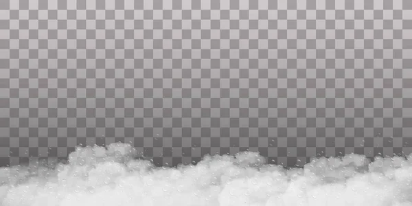Шампунь Пузырьков Текстуры Эффект Пены Изолирован Прозрачном Фоне Векторное Белое — стоковый вектор