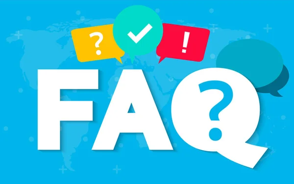 Faq Website Banner Vector Illustratie Concept Voor Veelgestelde Vragen Vragen — Stockvector