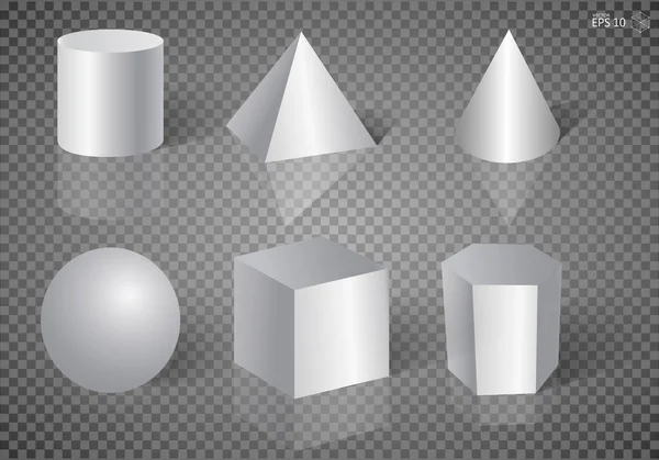 Geometrische Vorm Ter Illustratie Van Het Onderwijs Een Transparante Achtergrond — Stockvector