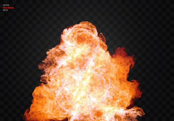 Feuerflamme Vektor Realistische Elemente Vektor Folge — Stockvektor