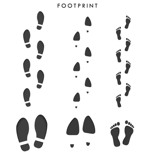 발자국 아이콘 설정합니다 아이입니다 발자국의 디자인입니다 일러스트 Eps10 — 스톡 벡터