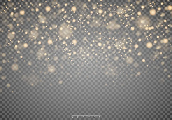 Bokeh Brillante Navidad Aislado Sobre Fondo Transparente Concepto Navidad Vector — Vector de stock