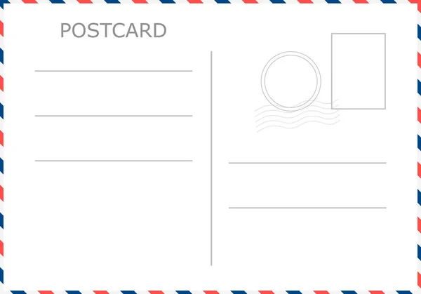Postkarte Mit Weißer Papierstruktur Vektorabbildung Eps10 — Stockvektor