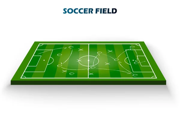 足球游戏战术方案 游戏的方案 为您的设计 矢量图形 — 图库矢量图片