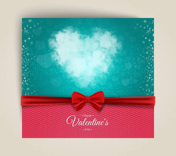 Día San Valentín Fondo Abstracto Con Corazón Una Niebla Sobre — Archivo Imágenes Vectoriales