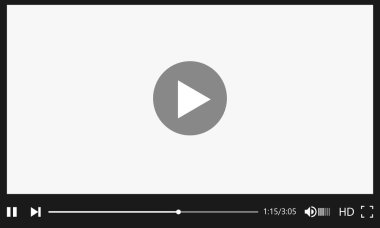 Multimedya oynatıcı sosyal medya. Socisl medya. Abone. Vektör çizim. EPS 10