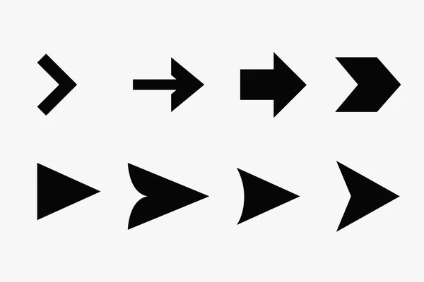 Šipkové ikony sada. Ikony vektorových ukazatelů pro prvky návrhu webové navigace Vektorový ilustrace EPS 10 — Stockový vektor