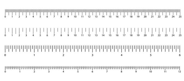 Set of size indicators with different unit distances. Abstract graphic element. Vector illustration