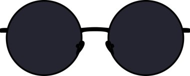 Siyah güneş gözlüğü. Vektör çizim