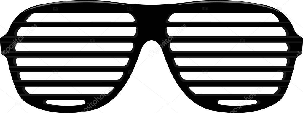 Brindled or latticed sunglasses. Vector illustration