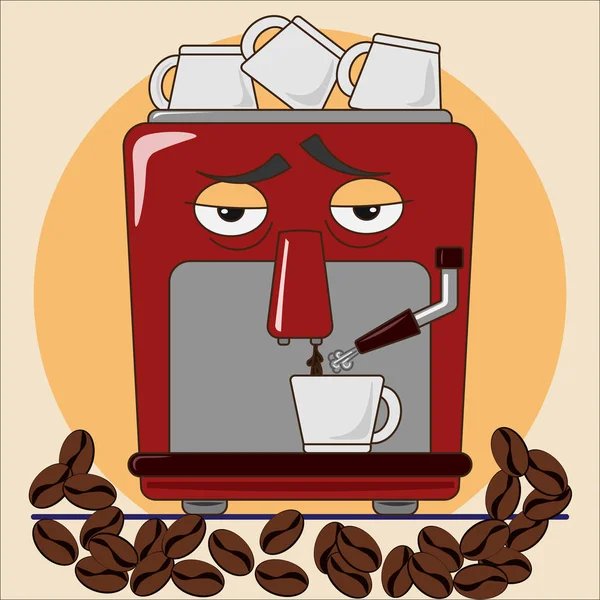 Espresso kaffemaskin — Stock vektor