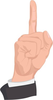 İşaret parmağı yukarı ile insan eli 