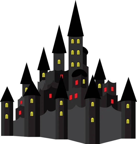 Casa no estilo de Halloween — Vetor de Stock