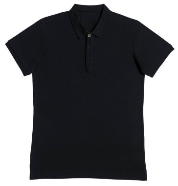 Beyaz arkaplanda siyah tişört izole edildi