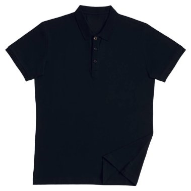 Polo tişörtü beyaz arkaplanda siyah izole