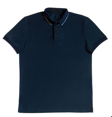 Polo tişörtü beyaz arkaplanda izole.