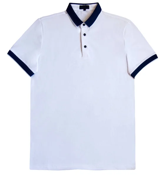 Polo Shirt White Isolated White Background — Stock Photo, Image