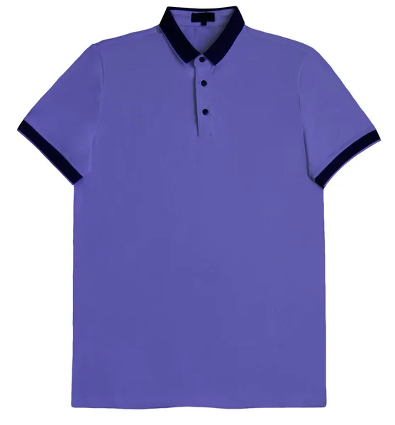 Camisa Pólo Roxo Isolado Fundo Branco — Fotografia de Stock