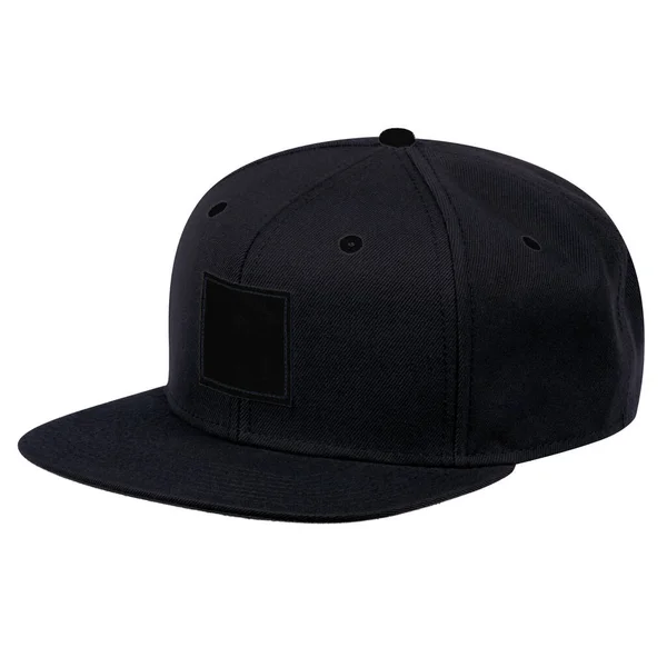 Casquette Baseball Noire Isolée Sur Fond Blanc — Photo