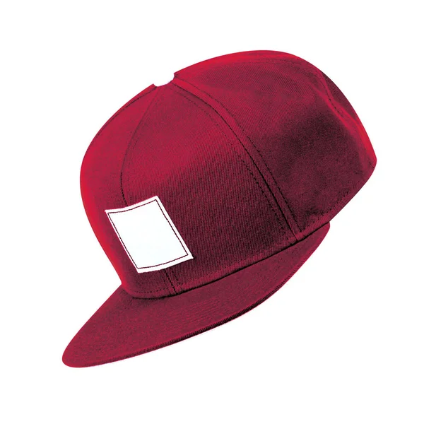Beyaz Arkaplanda Kırmızı Beyzbol Şapkası Izole Edildi — Stok fotoğraf