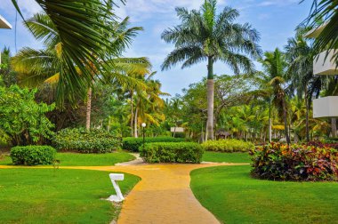 Punta Cana, Dominik Cumhuriyeti - 19 Mart 2010: Punta Cana 'da Royal Bavaro Oteli Bölgesi