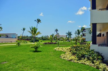 Punta Cana, Dominik Cumhuriyeti - 19 Mart 2010: Punta Cana 'da Royal Bavaro Oteli Bölgesi