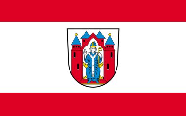 Aschaffenburg bayrağı, Almanya 'nın Bavyera eyaletinde yer alan bir şehirdir. 3d illüstrasyon