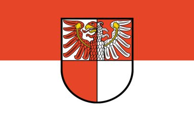 Barnim Bayrağı, Almanya 'da Brandenburg eyaletinde yer alan bir şehirdir. 3d illüstrasyon