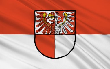 Barnim Bayrağı, Almanya 'da Brandenburg eyaletinde yer alan bir şehirdir. 3d illüstrasyon
