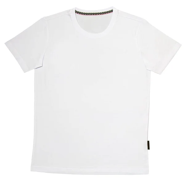 Shirt Blanc Isolé Sur Fond Blanc — Photo