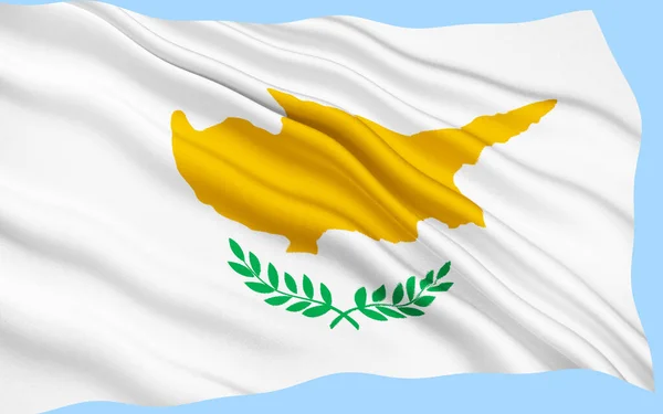 Государственный Флаг Кипра Вступил Силу Августа 1960 Года Разработана Конституция — стоковое фото