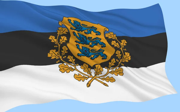 Estlands Nationella Flagga — Stockfoto