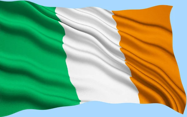 Flag Ireland Frequently Referred Irish Tricolor Green Represents Gaelic Tradition — Stock Photo, Image